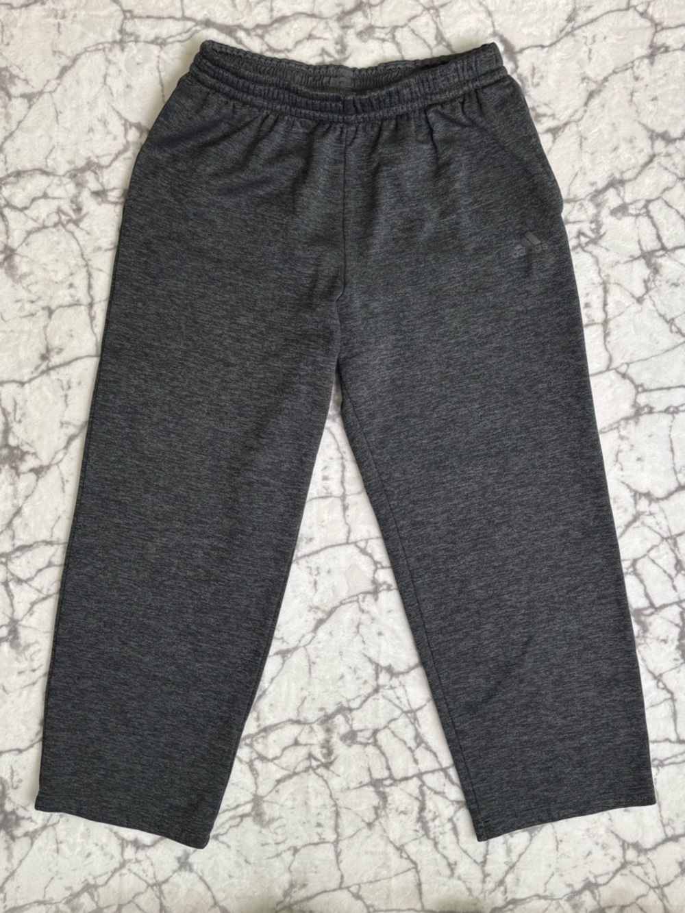 ADIDAS Jogger Sweat Pants Men’s L Charcoal Gray Flare Ankles